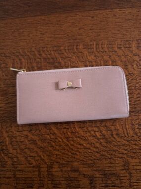NWOT Furla Blush Pink Zip Bow Wallet